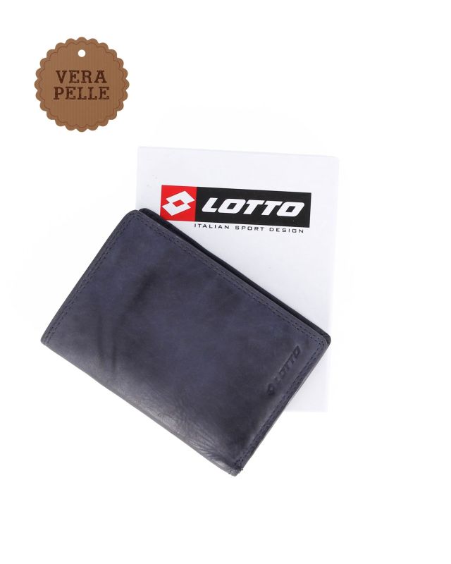 Prodotto: LOTTO - Portafoglio uomo blu in VERA PELLE