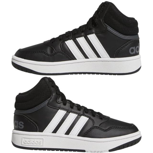 Prodotto: ADIDAS - Scarpa alta nera e bianca, numerata 28/40 - HOOPS MID GW0402