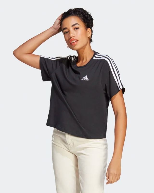 Prodotto: ADIDAS-T-SHIRT ESSENTIALS 3-STRIPES SINGLE JERSEY CROP-HR4913