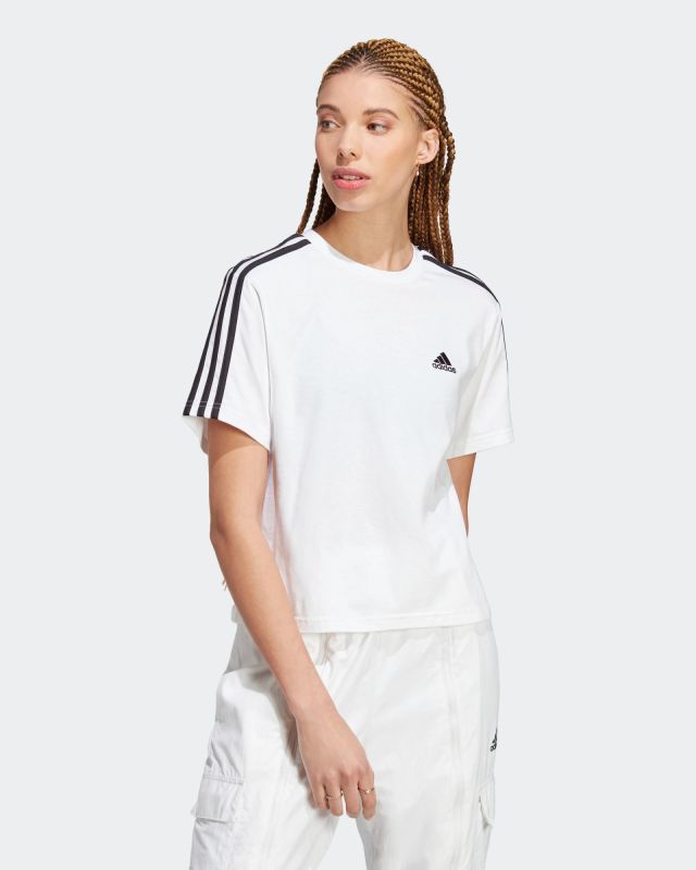 Prodotto: ADIDAS-T-SHIRT ESSENTIALS 3-STRIPES SINGLE JERSEY CROP-HR4915