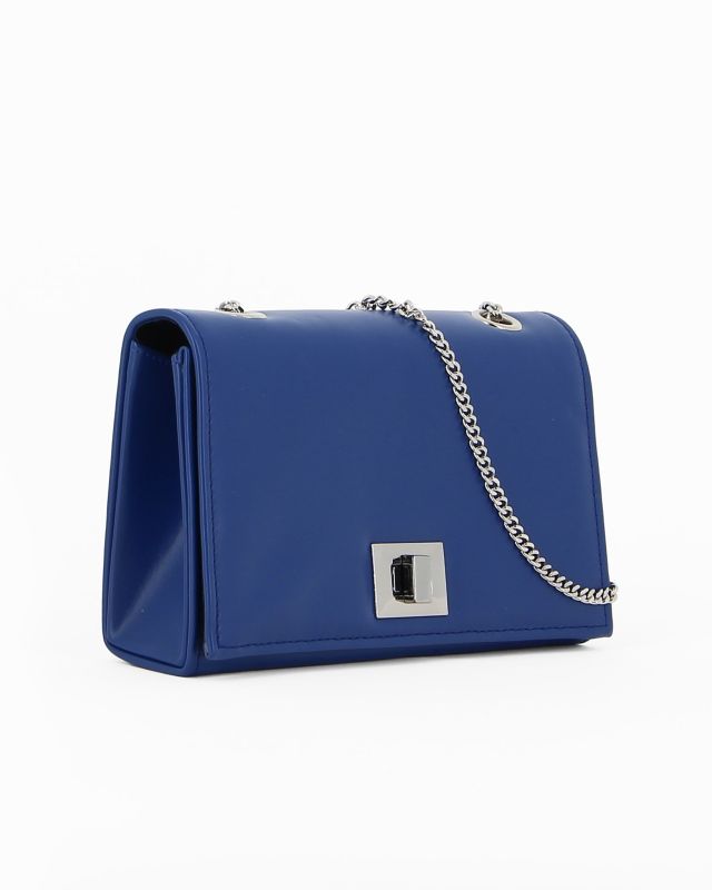 Prodotto: MISS GLOBO - Pochette blu royal con patta e chiusura a girello