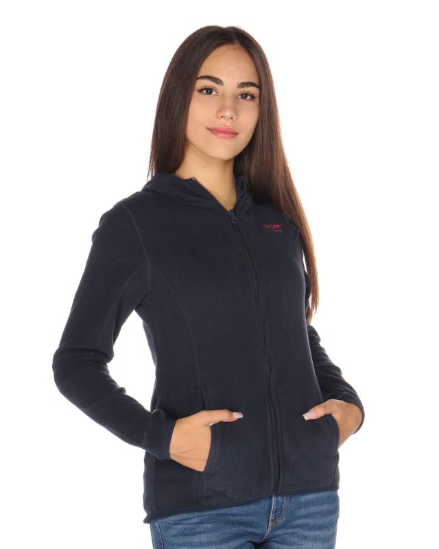 Prodotto: ON SPIRIT - PILE BLU CON CAPPUCCIO E FULL ZIP DA DONNA AD01135