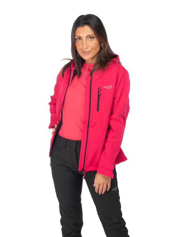 Prodotto: ON SPIRIT - GIACCA DONNA CON CAPPUCCIO SOFTSHELL  FUXIA - CLELIA