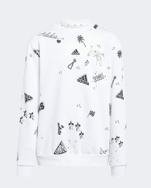 Prodotto: ADIDAS - FELPA BRAND LOVE ALLOVER PRINT CREW JUNIOR - IA1575