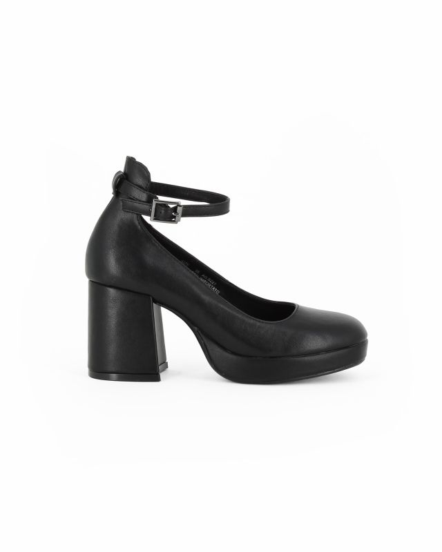 Prodotto: BACHATA - Décolleté mary jane nera con cinturino alla caviglia, tacco 7,5CM