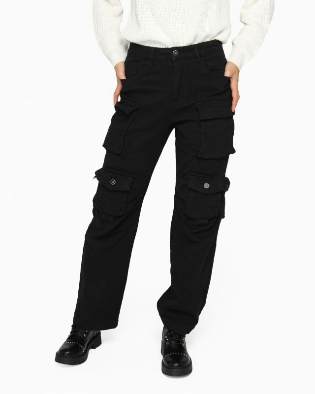 Prodotto: BACHATA - Pantalone cargo da donna nero