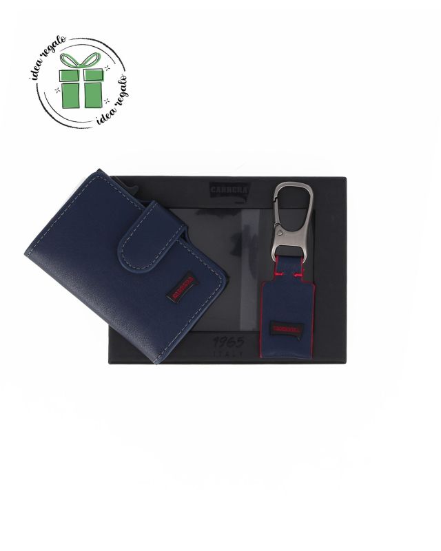 Prodotto: CARRERA - Parure portatessere e portachiavi blu