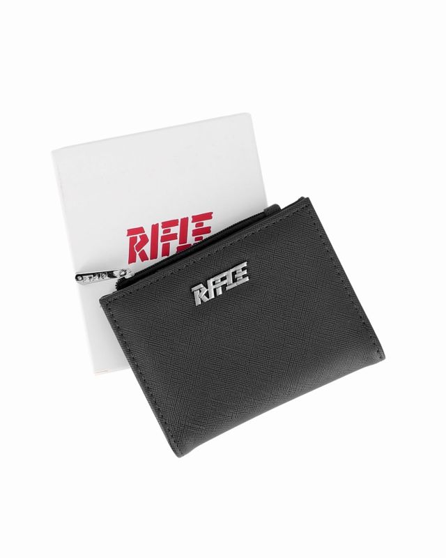 Prodotto: RIFLE - Portafoglio nero da donna con logo