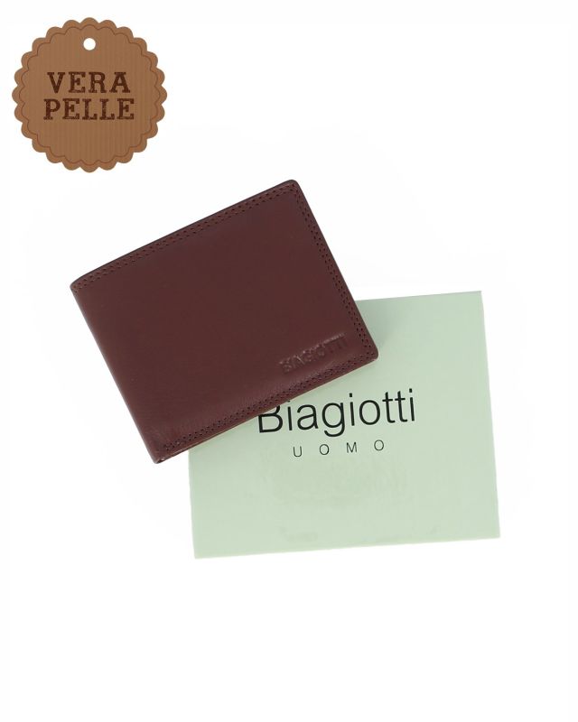 Prodotto: LAURA BIAGIOTTI - Portafoglio marrone da uomo in VERA PELLE