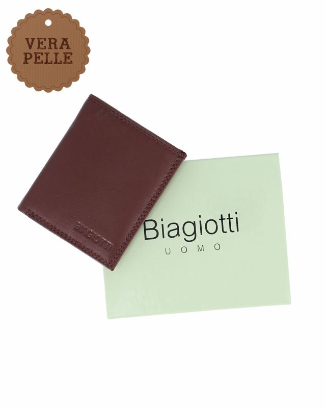 Prodotto: LAURA BIAGIOTTI - Portafoglio marrone da uomo in VERA PELLE