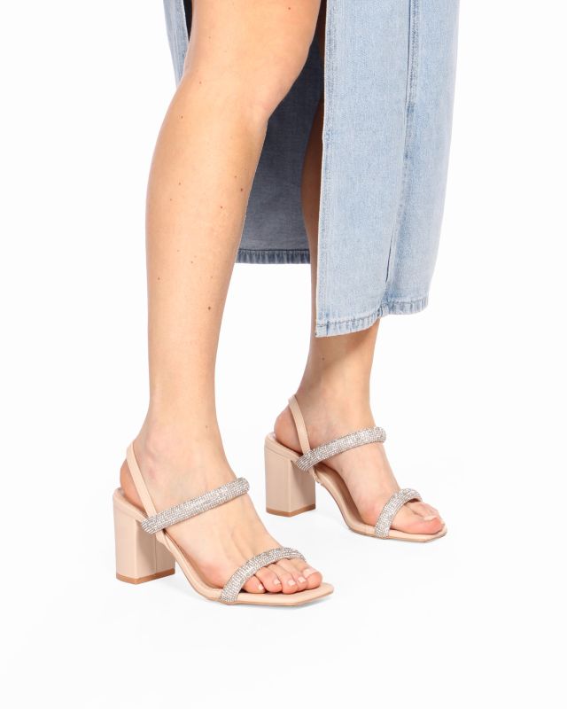 Prodotto: MISS GLOBO - Sandalo gioiello beige tacco 7,5