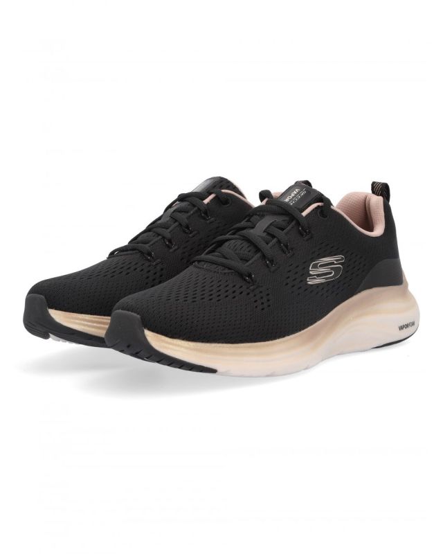 Prodotto: SKECHERS - VAPOR FOAM MIDNIGHT GLIMMER - Sneakers nera da donna con dettagli oro