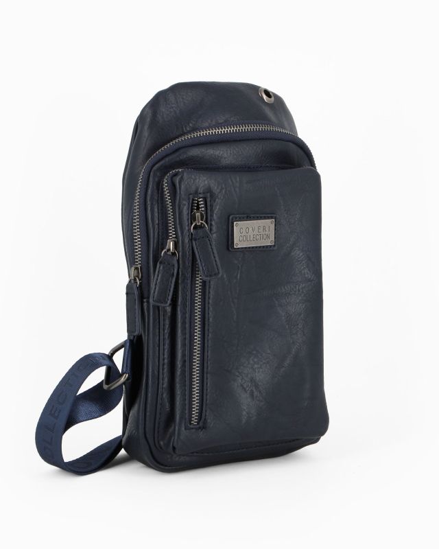 Prodotto: COVERI COLLECTION - Moospalla da uomo blu con tre tasche