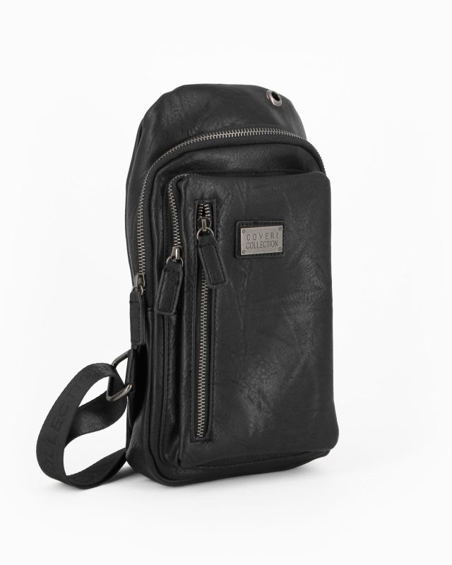 Prodotto: COVERI COLLECTION - Moospalla da uomo nero con tre tasche