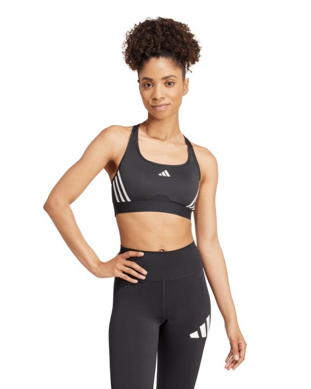 Prodotto: ADIDAS - TOP PWRCT 3S BRA NERO CON LOGO BIANCO DA DONNA- JG1404