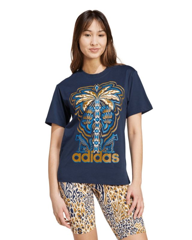 Prodotto: ADIDAS - T-SHIRT DA DONNA BLU FARM GFX TEE - IV9758
