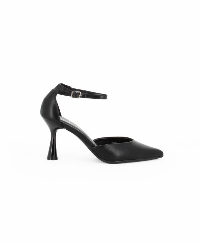 Prodotto: MISS GLOBO - Décolleté nera con sottopiede in memory foam e cinturino alla caviglia, tacco 7,5CM