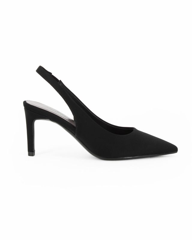 Prodotto: MISS GLOBO - Décolleté slingback nera in lycra, tacco 7,5CM