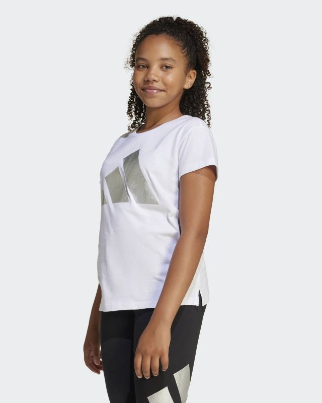 Prodotto: ADIDAS - T-SHIRT BIANCA E ARGENTO GLAM T JUNIOR - JD1831