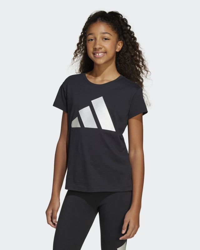Prodotto: ADIDAS - T-SHIRT NERA E SILVER GLAM T JUNIOR - JD1832