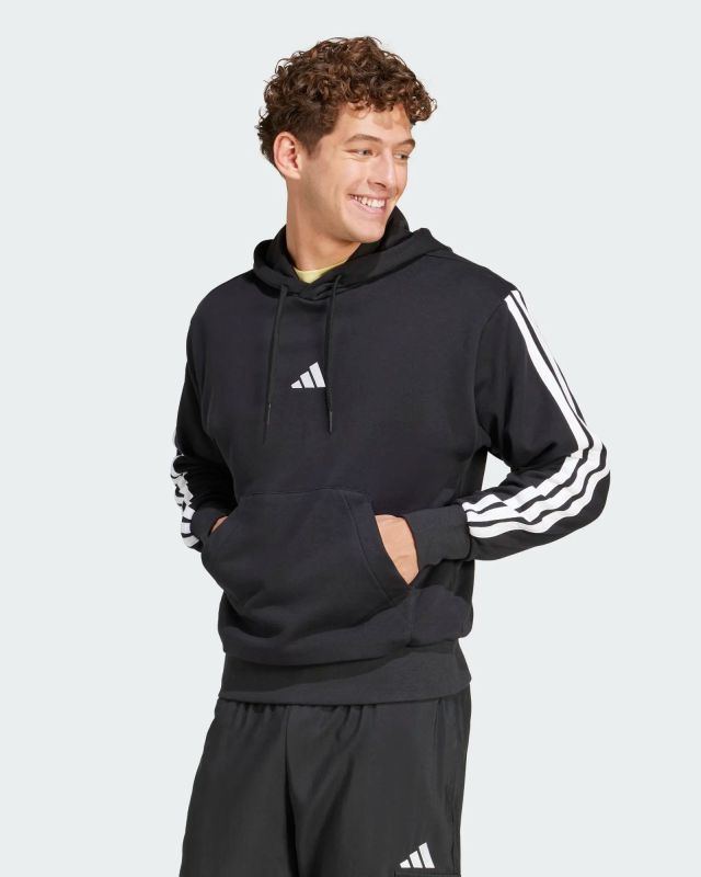 Prodotto: ADIDAS - FELPA CON CAPPUCCIO 3S FT HD NERA -  JD1874