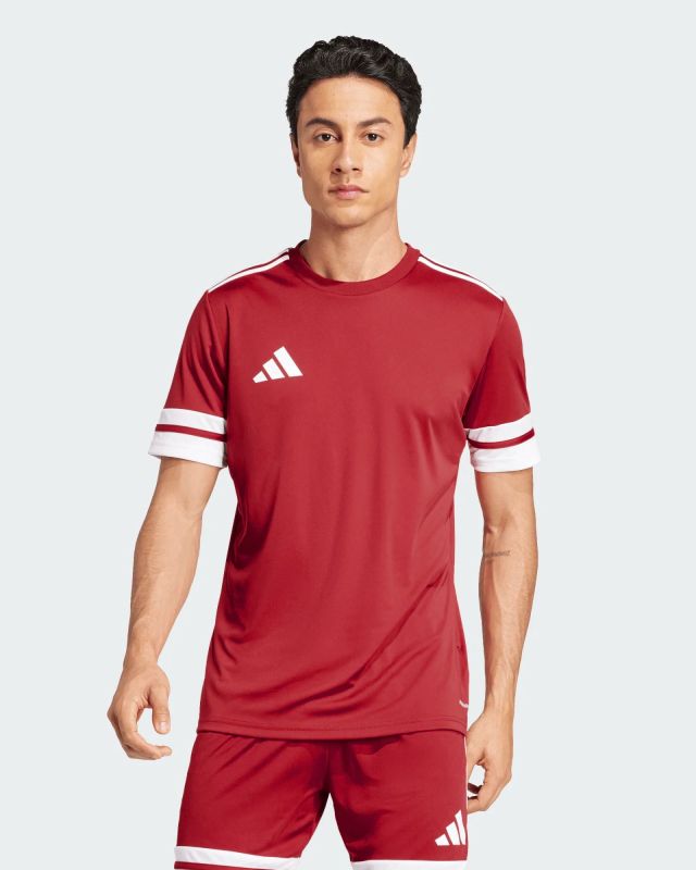 Prodotto: ADIDAS - T-SHIRT MEZZA MANICA UOMO SQUA25 JSY ROSSA E BIANCA - JE2601