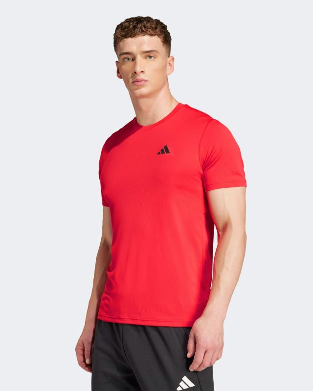 Prodotto: ADIDAS - T-SHIRT TR-ES BASE A MANICHE CORTE ROSSA FLUO - JN7314