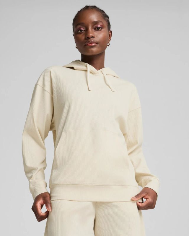 Prodotto: PUMA - FELPA CON CAPPUCCIO PANNA  ESSENTIAL ELEVATED COMFORT DA DONNA, 685023-87