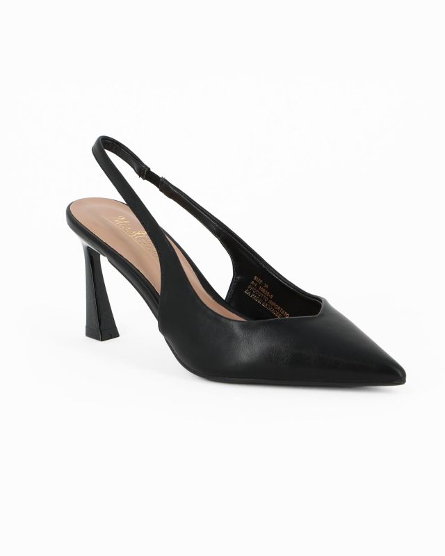 Prodotto: MISS GLOBO - Décolleté slingback nera con sottopiede in memory foam, tacco 7CM
