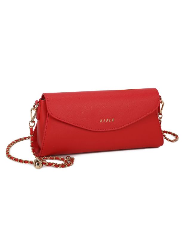 Prodotto: RIFLE - Borsa baguette rossa con patta