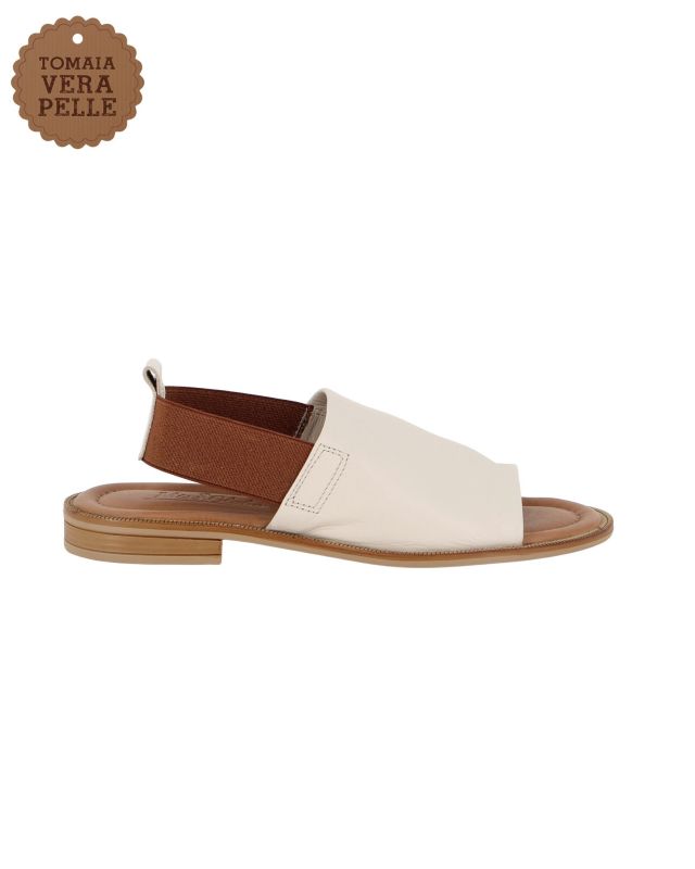 Prodotto: MISS GLOBO - Sandalo beige in VERA PELLE