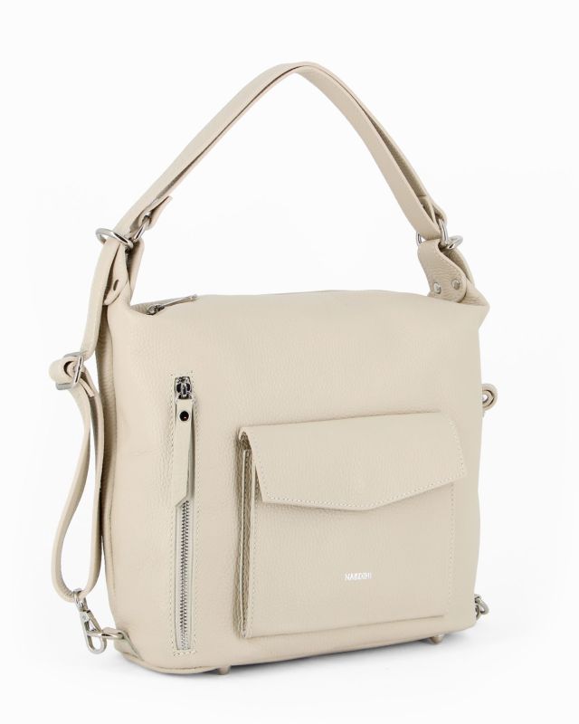 Prodotto: NARDINI - Zaino - borsa beige con tasche, VERA PELLE
