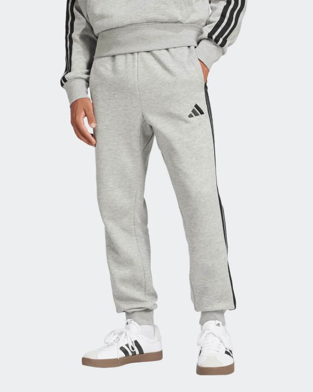 Prodotto: ADIDAS - PANTALONI TUTA DA UOMO GRIGI  ESSENTIALS 3 - STRIPES FELPATI -  JD1862