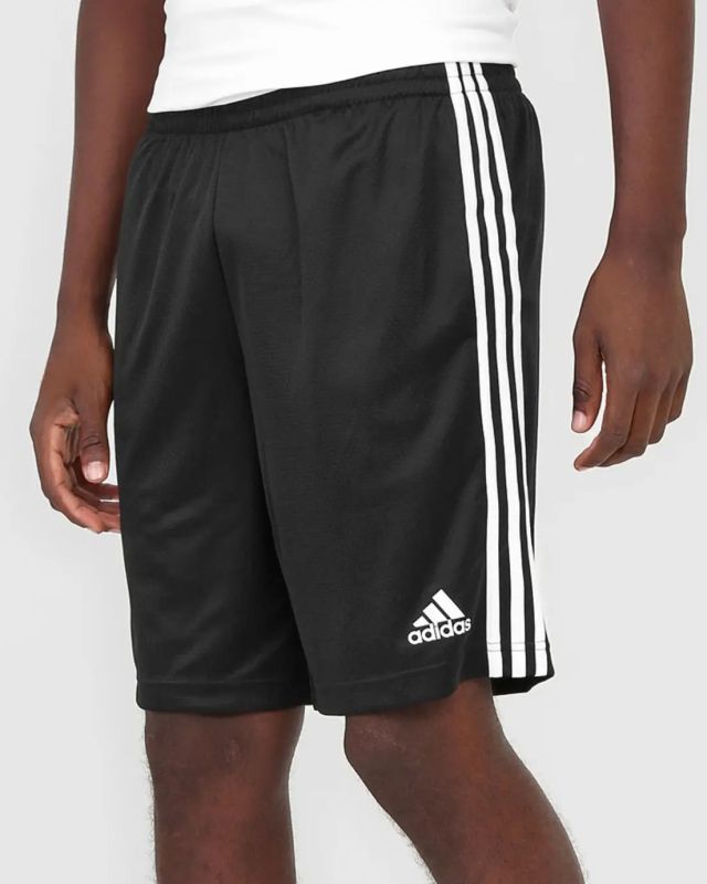 Prodotto: ADIDAS - PANTALONCINO UOMO NERO CON BANDE BIANCHE AEROREADY THREE STRIPES MESH - GL3412