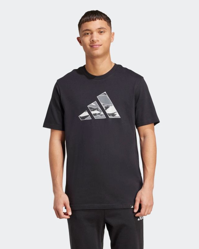 Prodotto: ADIDAS - T-SHIRT UOMO MEZZA MANICA NERA  CON LOGO MIMETICO - JM6381