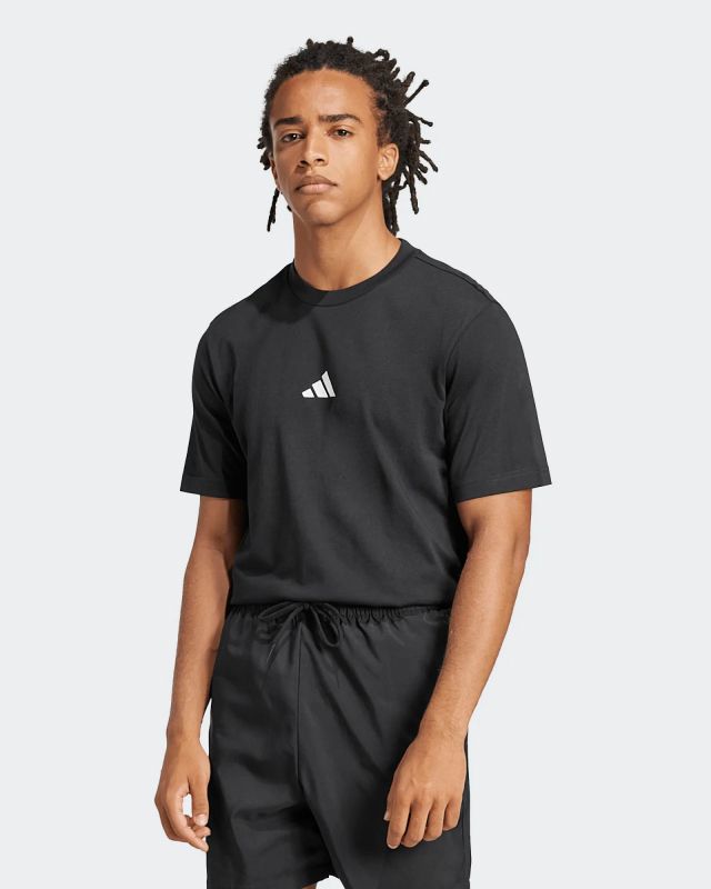 Prodotto: ADIDAS -T-SHIRT UOMO MEZZA MANICA NERA ESSENTIALS SMALL LOGO -  JE9024
