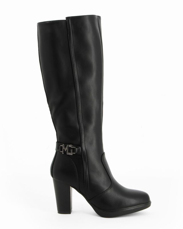 Prodotto: MISS GLOBO - Stivale nero con zip laterale, tacco 8CM