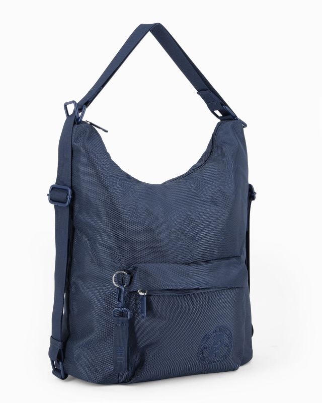 Prodotto: RIFLE - Borsa/Zaino blu con tasca frontale