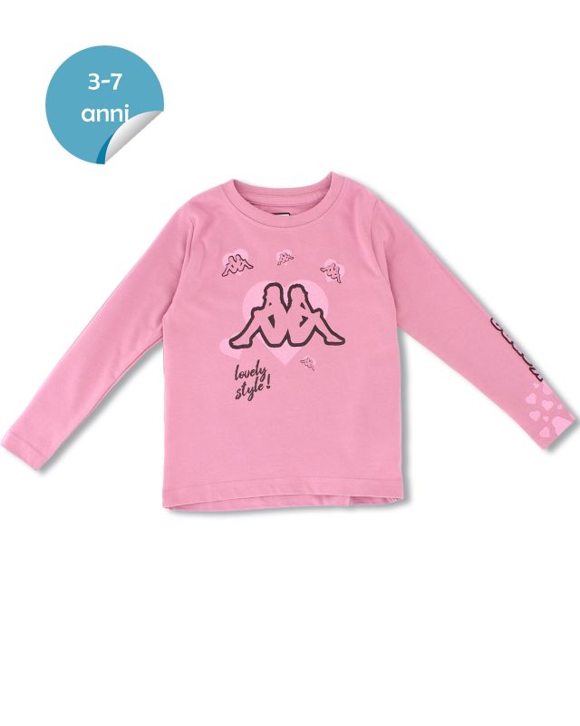 Prodotto: KAPPA - TSHIRT MANICA LUNGA  ROSA DA BAMBINA