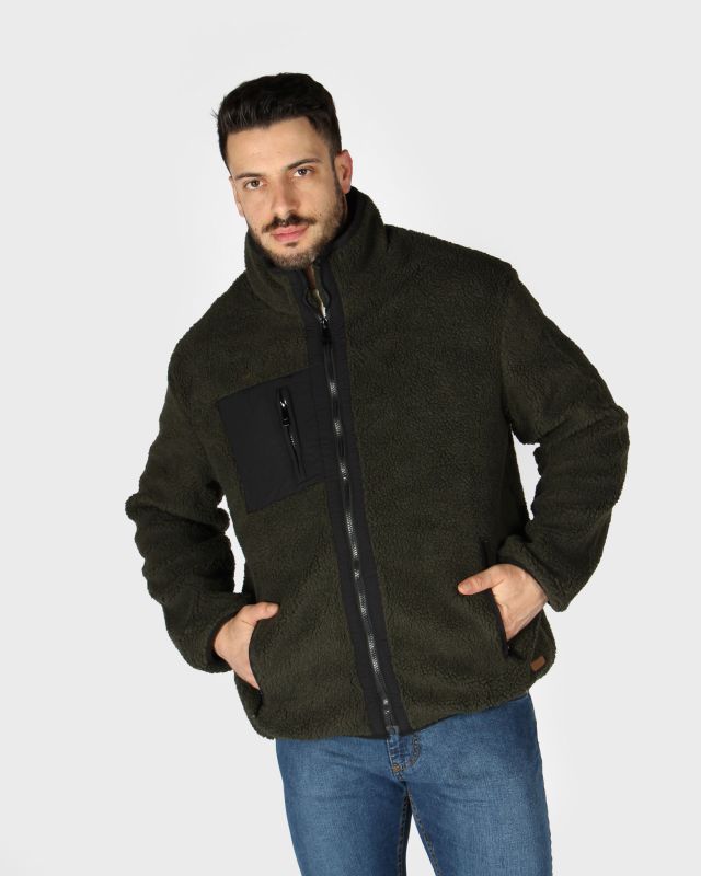 Prodotto: ON SPIRIT - PILE  VERDE DA UOMO IN SHERPA - ACACIO