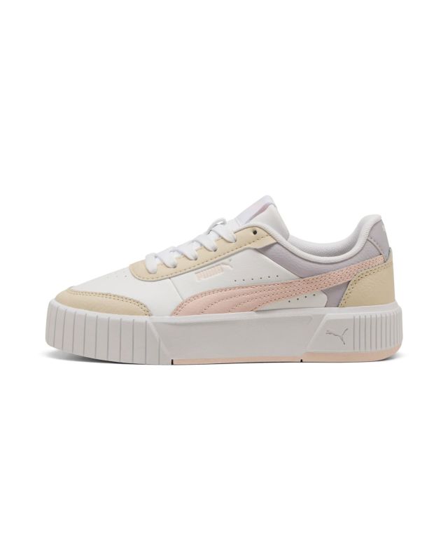 Prodotto: PUMA - Scarpa da ragazza bianca con dettagli color pastello - CARINA MIA JR