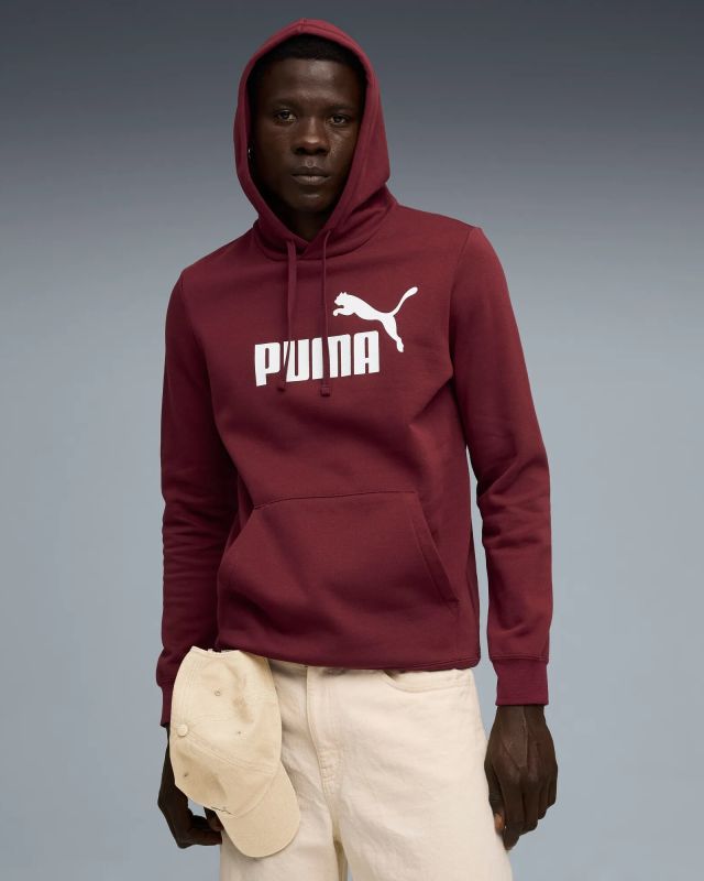 Prodotto: PUMA - FELPA CON CAPPUCCIO BORDEAUX  ESSENTIAL N.1 LOGO HD - DA UOMO, 682571-96