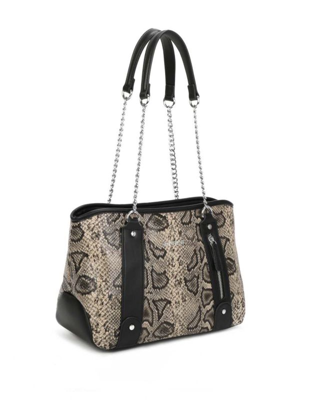 Prodotto: RIFLE - Borsa due manici taupe pitonata