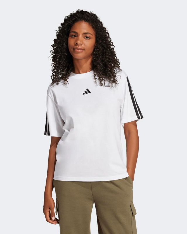 Prodotto: ADIDAS -T-SHIRT MEZZA MANICA 3S SJ BF T BIANCA CON DETTAGLI NERI DA DONNA, JE1211