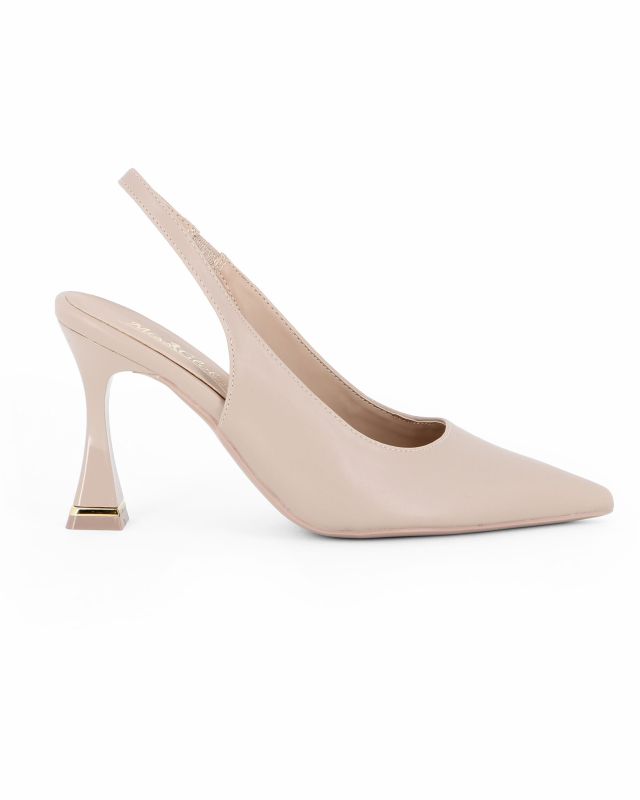 Prodotto: MISS GLOBO - Décolleté slingback beige, tacco 9CM