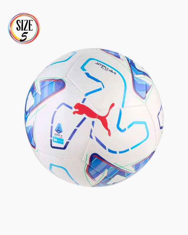 Prodotto: PUMA -PALLONE  DA CALCIO STELLAR  PLAY SERIE A BIANCO CON DETTAGLI MULTICOLOR MISURA 5, 085165-01