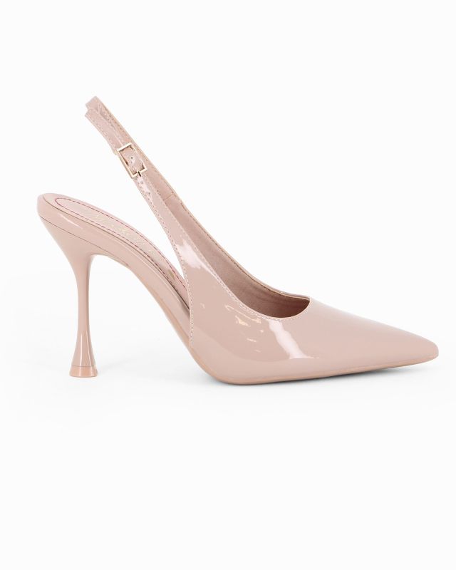 Prodotto: MISS GLOBO - Décolleté slingback nude in vernice, tacco 9,5CM