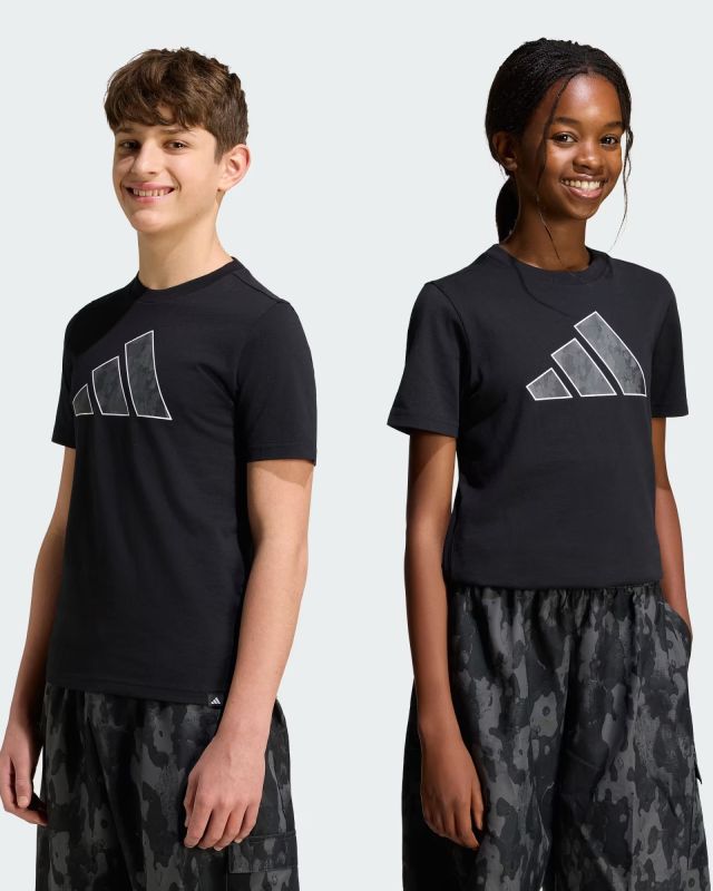 Prodotto: ADIDAS - T-SHIRT JUNIOR ( 7-15 ANNI) CAMO GRAPHIC NERA CON DETTAGLI MIMETICI, KQ7014