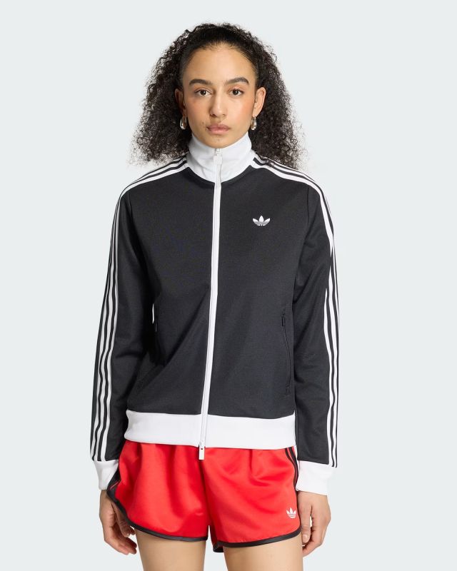 Prodotto: ADIDAS - FELPA BECKENBAUER FULL ZIP NERA CON DETTAGLI BIANCHI DA DONNA, KV9560