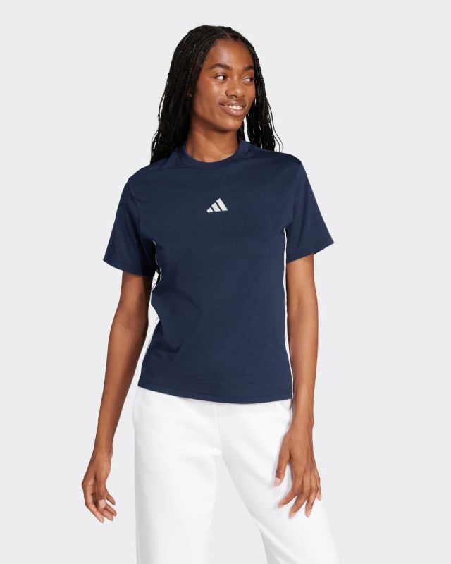 Prodotto: ADIDAS - T-SHIRT BLU DA DONNA ESSENTIAL IN COTONE -  JD0843